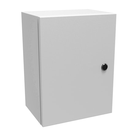 Hammond Slotted 1/4 Turn Latch Electrical Enclosures, 16 in H, 8 in D, 12 in W, NEMA 4, Steel EN4SD16128LG